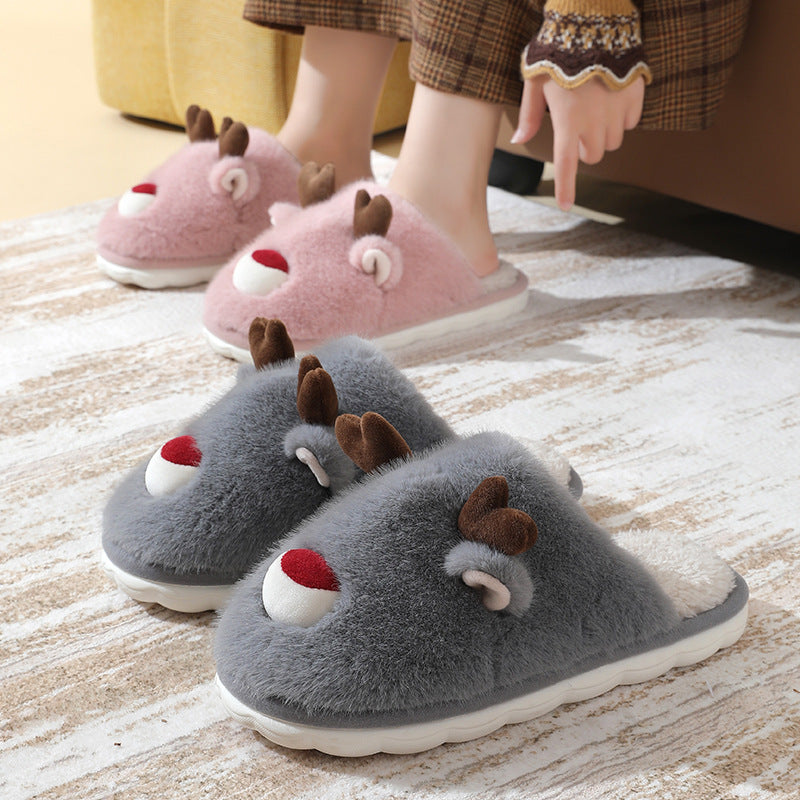Youth Christmas Reindeer Slippers