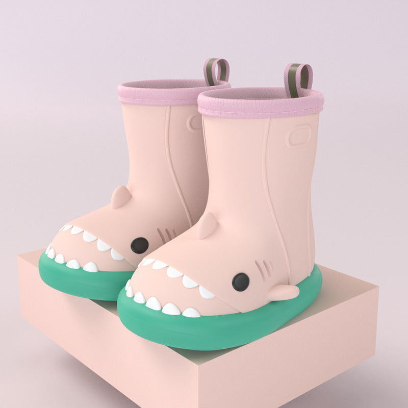 Cartoon Shark Kids Rain Boots - DAILY SLIPPERS