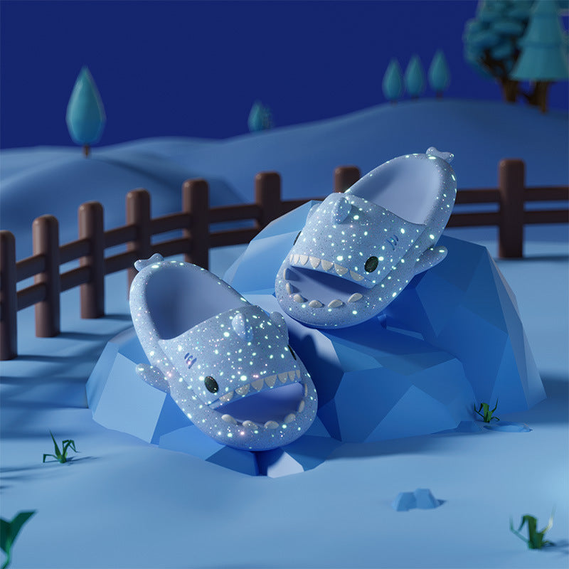 Glow-in-the-Dark Galaxy Slides – Fun Series Unisex Slippers - DAILY SLIPPERS