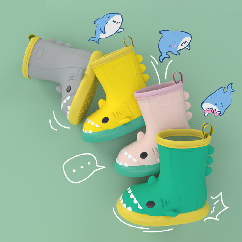 Cartoon Shark Kids Rain Boots - DAILY SLIPPERS