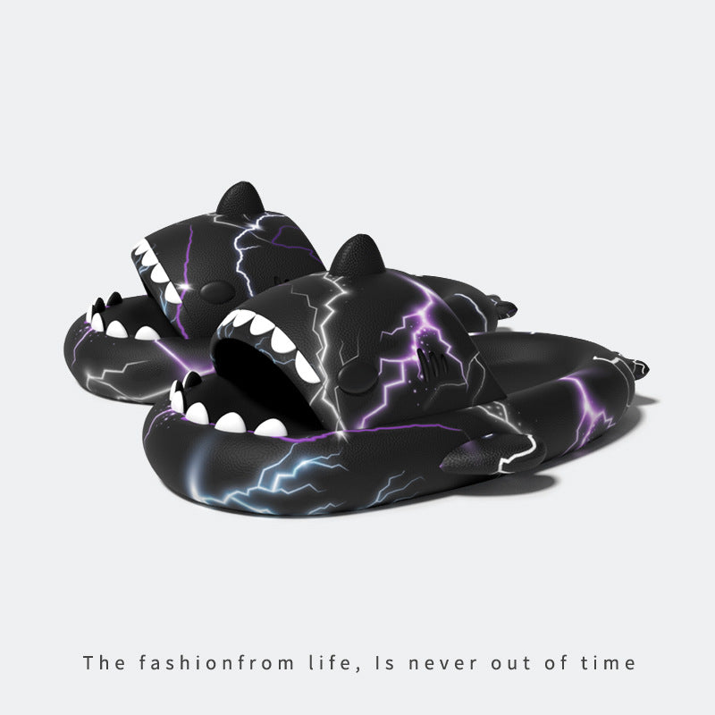 Lightning Shark EVA Slides – Unisex Anti-Slip Slippers - DAILY SLIPPERS