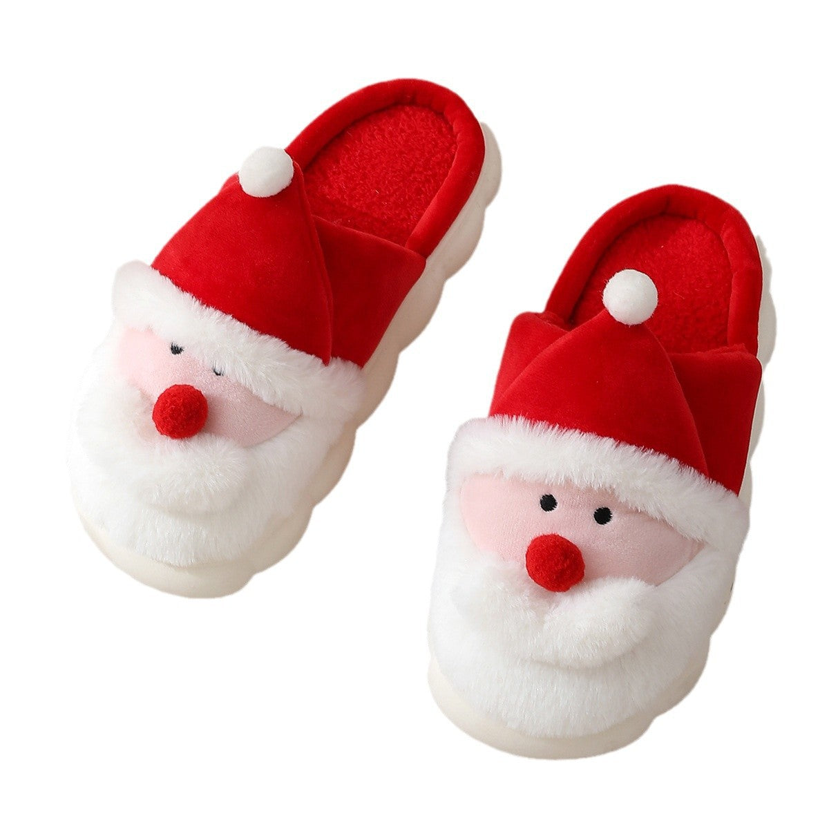 Cozy Santa Claus Indoor Christmas Slippers