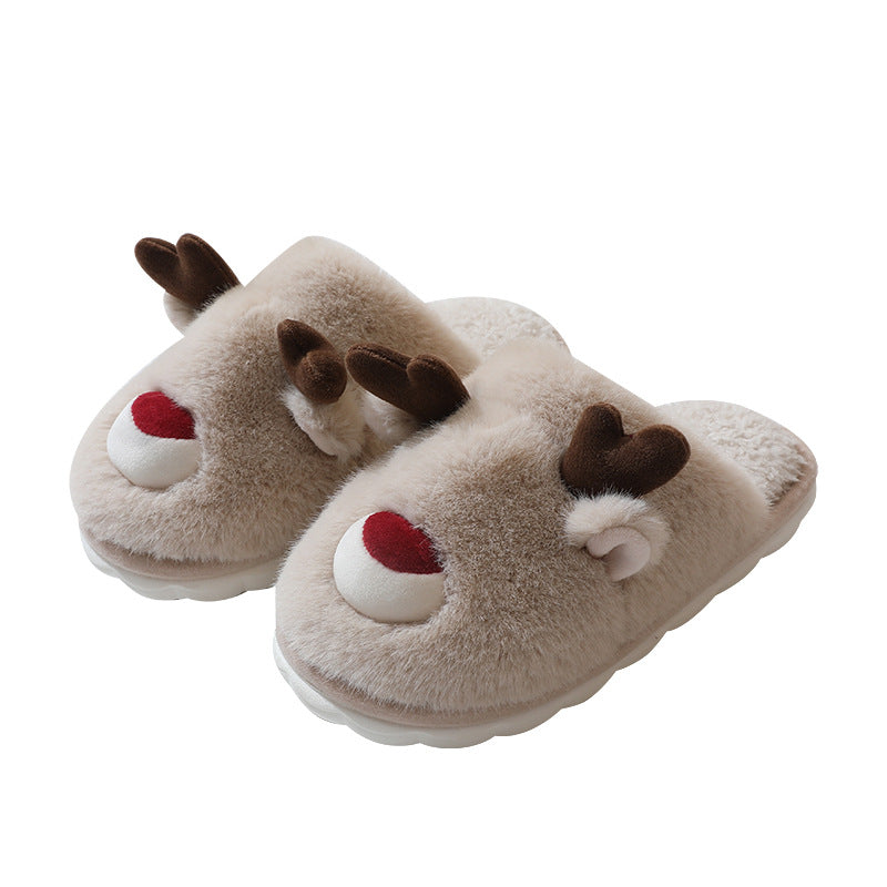Youth Christmas Reindeer Slippers