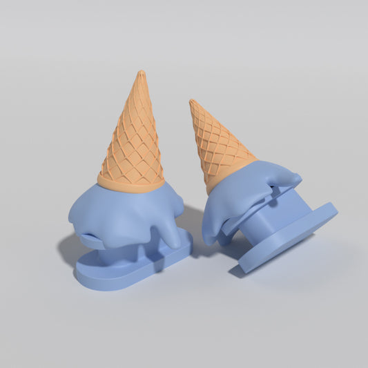Blue Ice Cream Shoe Charm - DAILY SLIPPERS