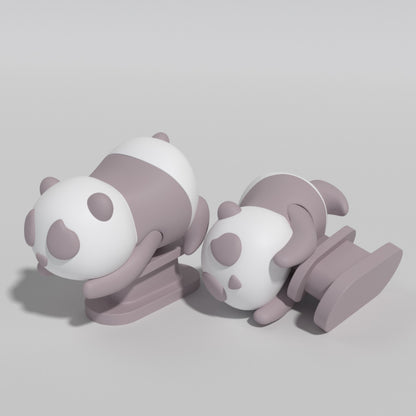 Purple Panda Shoe Charm - DAILY SLIPPERS