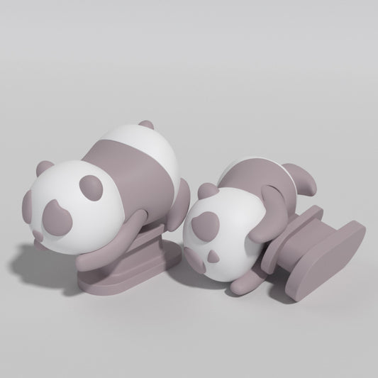 Purple Panda Shoe Charm - DAILY SLIPPERS