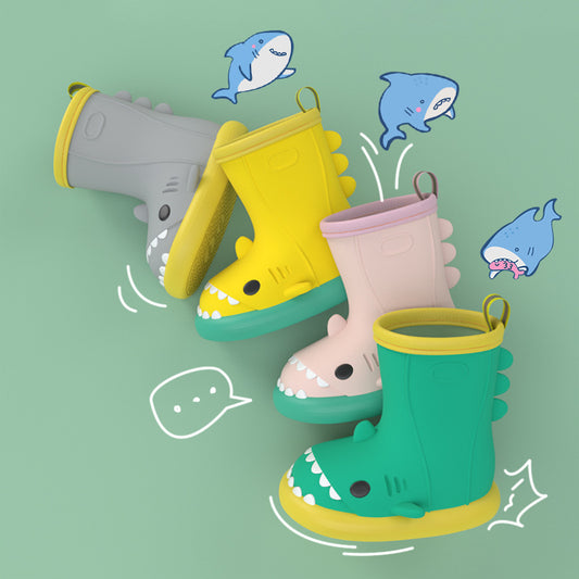 Cartoon Shark Kids Rain Boots - DAILY SLIPPERS