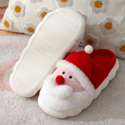 Cozy Santa Claus Indoor Christmas Slippers
