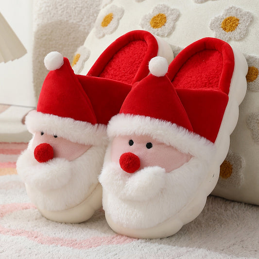 Cozy Santa Claus Indoor Christmas Slippers