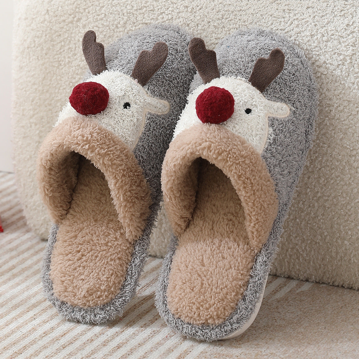 Reindeer Christmas Slippers