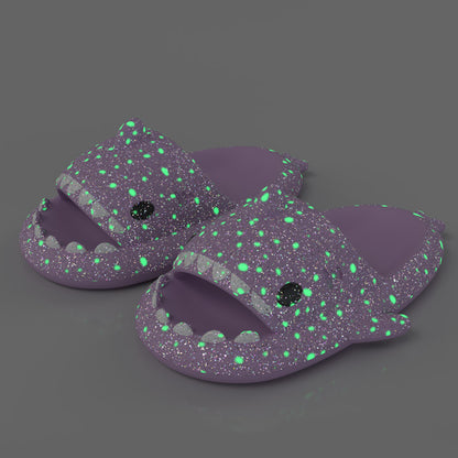 Glow-in-the-Dark Galaxy Slides – Fun Series Unisex Slippers - DAILY SLIPPERS