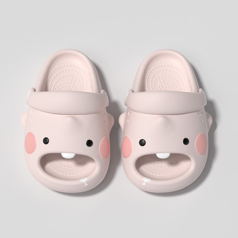 Kids Cartoon Shark Clog Sandals – Soft EVA Non-Slip Summer Shoes - DAILY SLIPPERS
