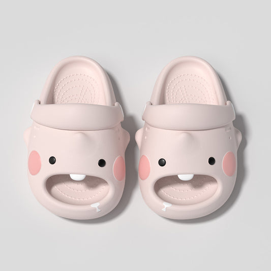 Kids Cartoon Shark Clog Sandals – Soft EVA Non-Slip Summer Shoes - DAILY SLIPPERS