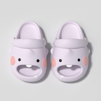 Kids Cartoon Shark Clog Sandals – Soft EVA Non-Slip Summer Shoes - DAILY SLIPPERS