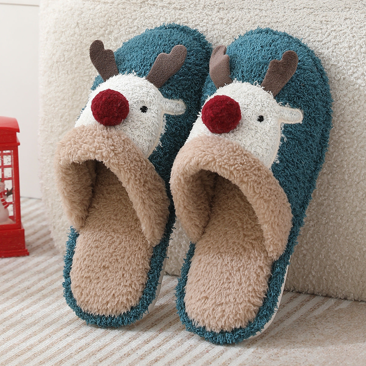 Reindeer Christmas Slippers