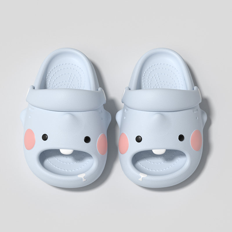 Kids Cartoon Shark Clog Sandals – Soft EVA Non-Slip Summer Shoes - DAILY SLIPPERS