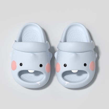 Kids Cartoon Shark Clog Sandals – Soft EVA Non-Slip Summer Shoes - DAILY SLIPPERS