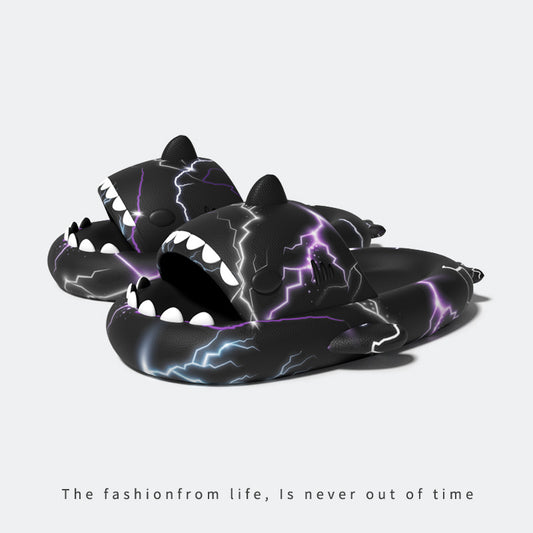 Lightning Shark EVA Slides – Unisex Anti-Slip Slippers - DAILY SLIPPERS