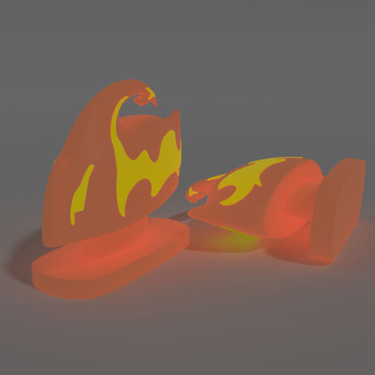 Red Flame Shoe Charm - DAILY SLIPPERS