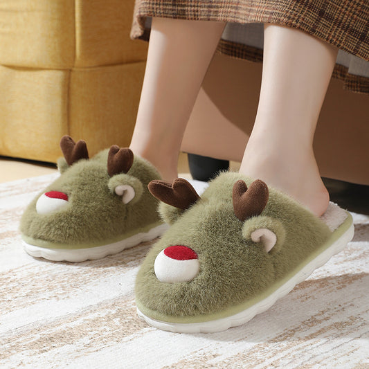 Youth Christmas Reindeer Slippers