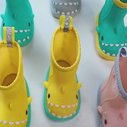 Cartoon Shark Kids Rain Boots